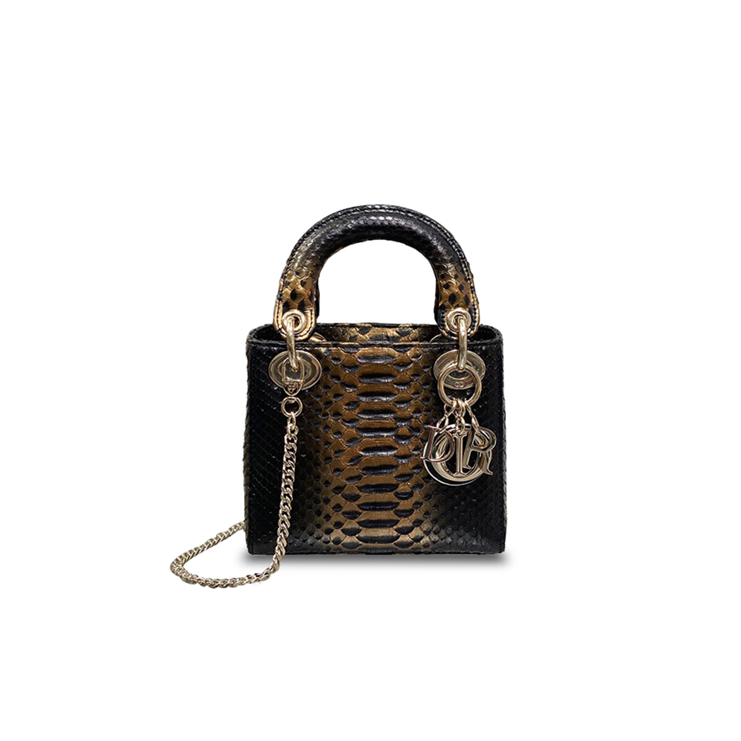 D*or snakeskin mini lady D*or bag (17*15*7cm)